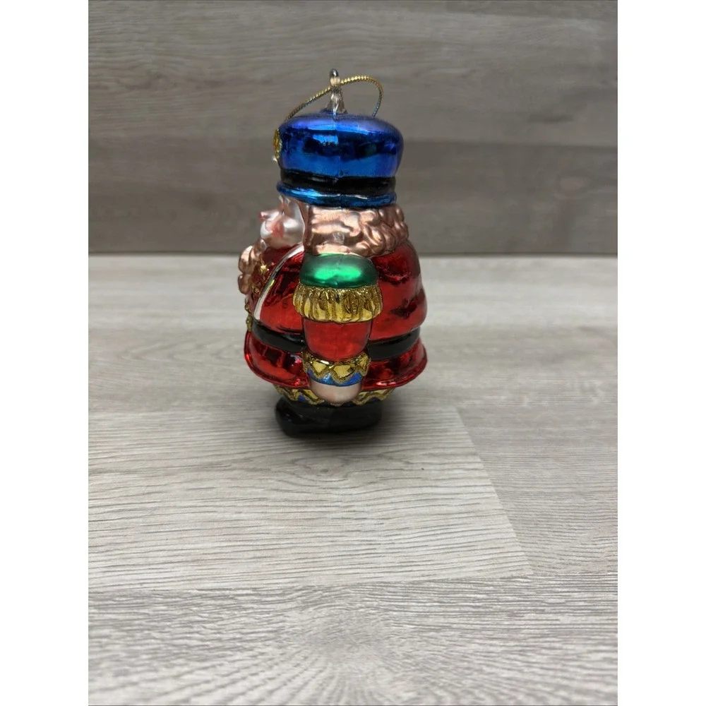 Summit Santa Blown Glass Christmas Ornament‎ Glitter Sack Toys And Nutcracker